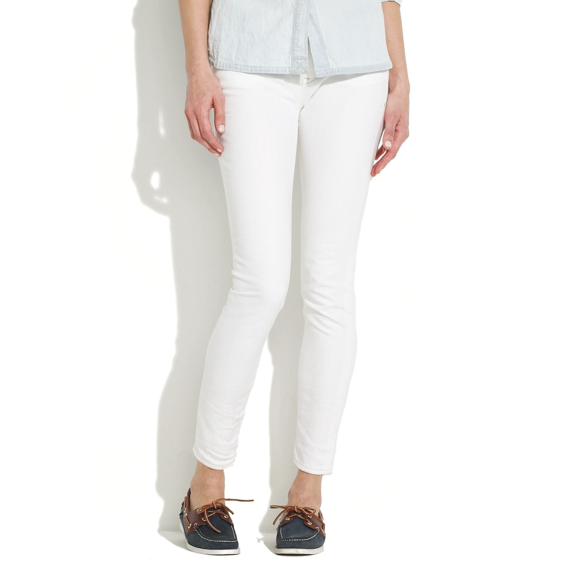 white skinny ankle jeans