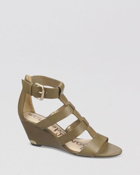 Sam Edelman Open Toe Gladiator Wedge Sandals Sabrina in Green (Moss ... Sam Edelman Open Toe Gladiator Wedge Sandals Sabrina in Green (Moss ...