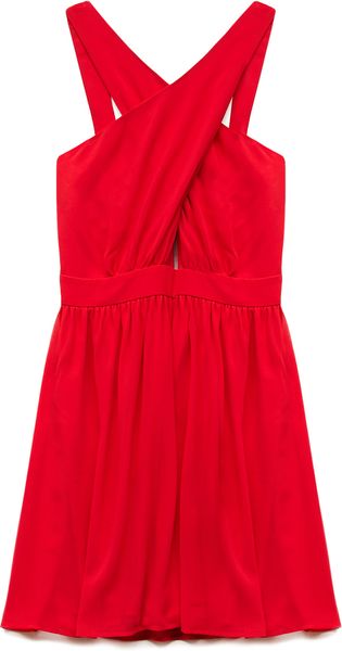 Forever 21 Iconic Fit Flare Dress in Red