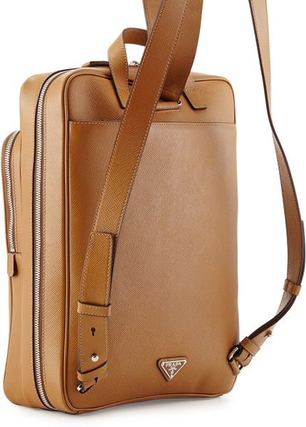 saffiano leather backpack prada