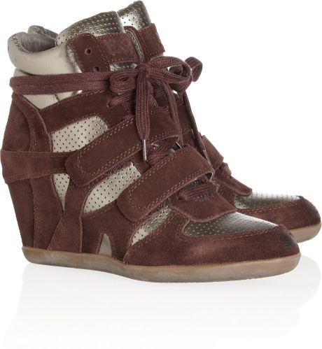 patent leather wedge sneakers