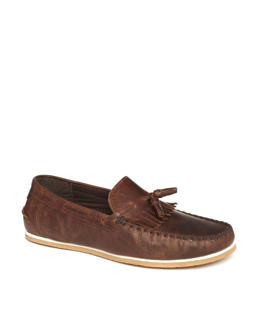 Asos Tassel Loafers In Leather in Brown for Men (Tan) | Lyst