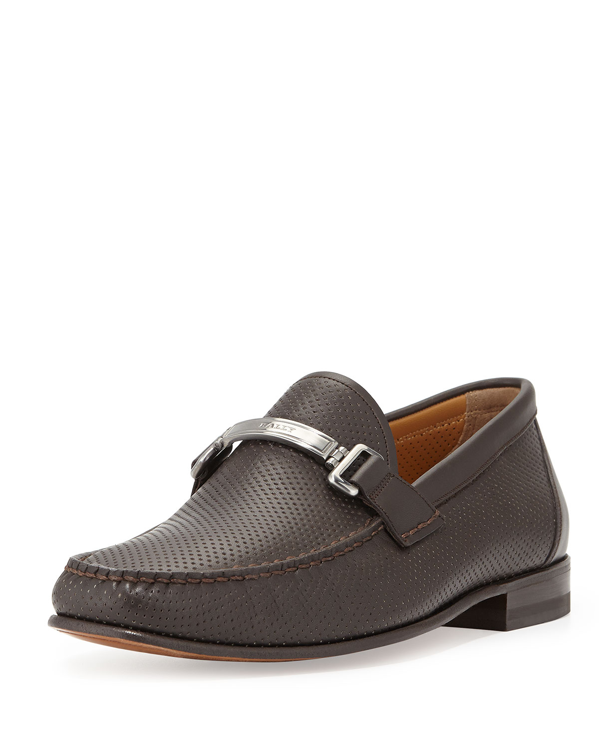 bally loafers mens bally tecno perforated leather loafer brown in brown for bally loafers mens bally tecno perforated leather loafer brown in brown for