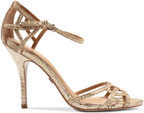 gold badgley mischka sandals