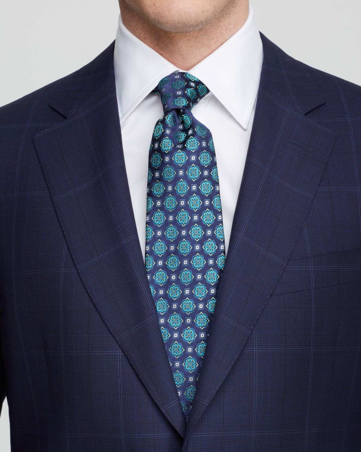 Lyst Canali Siena Plaid Navy Windowpane Plaid Travel Suit Classic