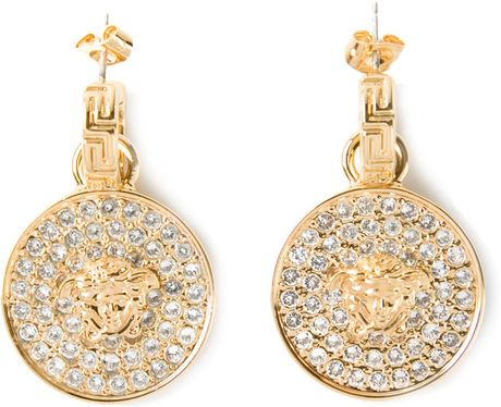 versace gold medusa earrings