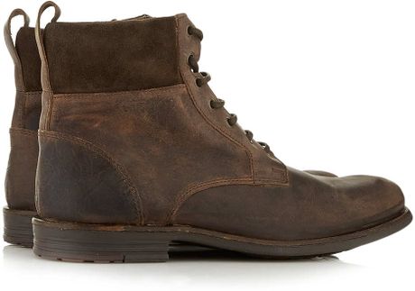 brown cuff topman boots leather
