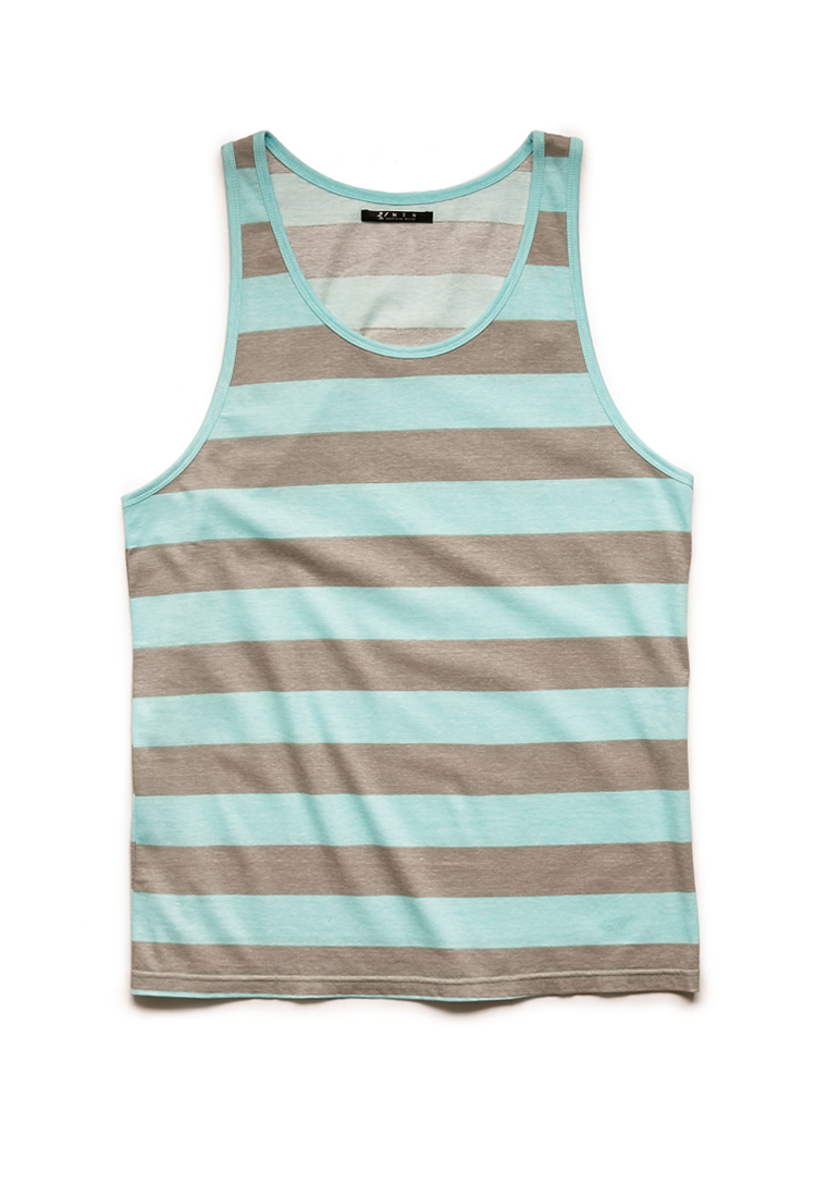 21men Rugby Striped Tank Top 21 Men in Blue for Men (Aqua/grey) Lyst