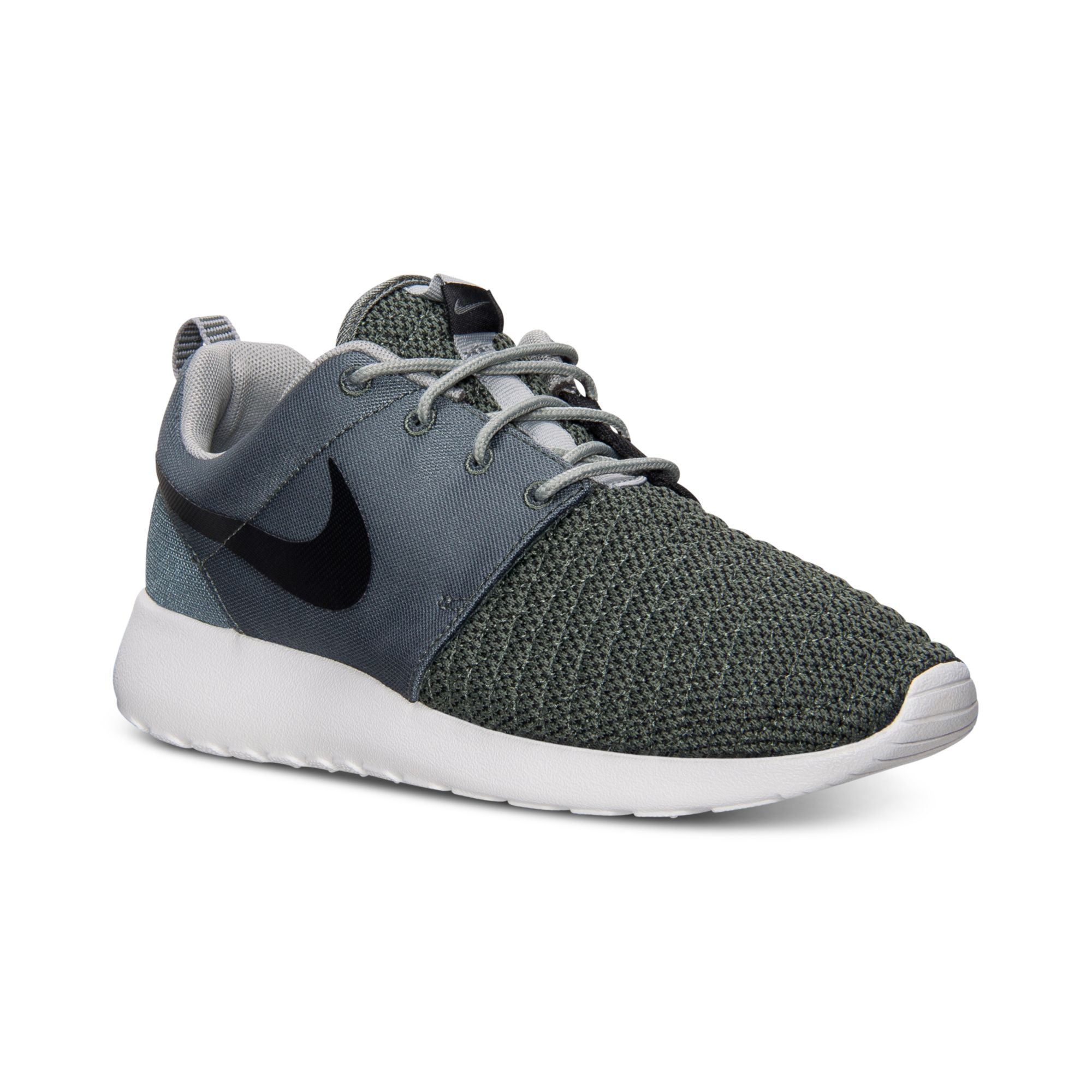 Nike Mens Roshe Run Premium Casual Sneakers From Finish Line In Gray For Men Dark Mica Green 3543