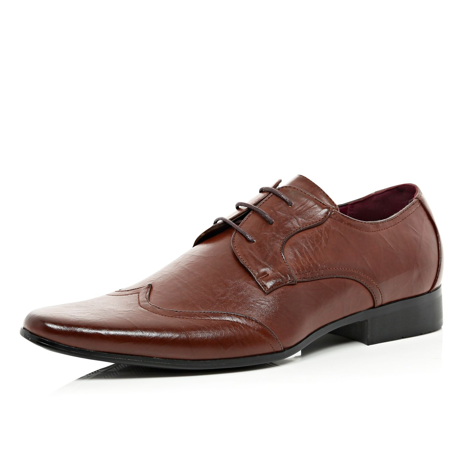 River Island Brown Wingtip Formal Shoes in Brown for Men | Lyst