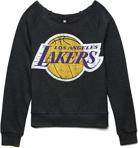 Forever 21 Los Angeles Lakers Sweatshirt in Gray (CHARCOALPURPLE)