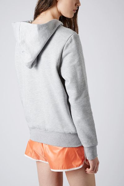 Topshop Trefoil Hoodie By X Adidas Originals in Gray (GREY) | Lyst