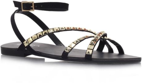 carvela black flat sandals