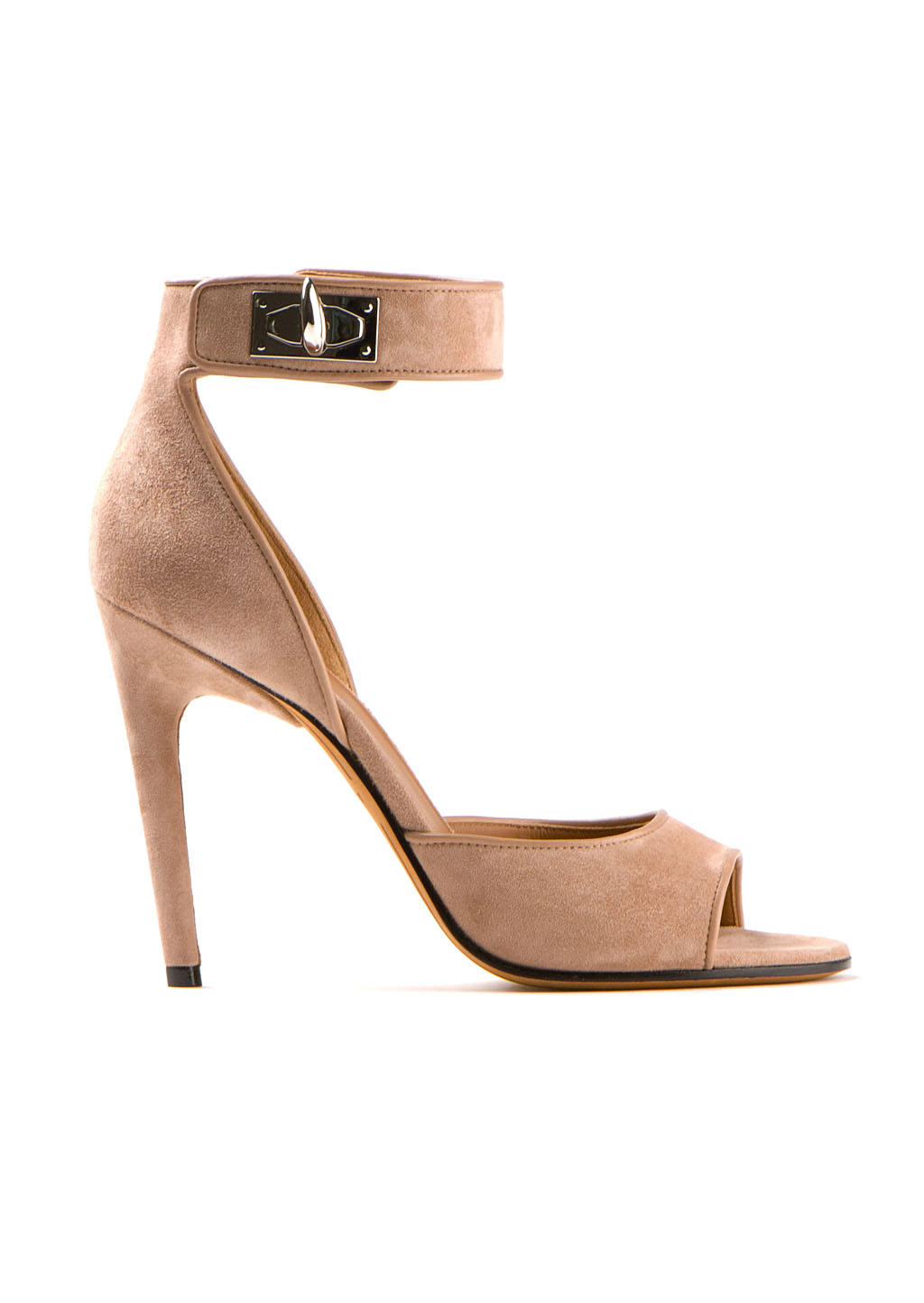 Givenchy Rosewood Velvet Leather High Heeled Sandals in Brown | Lyst