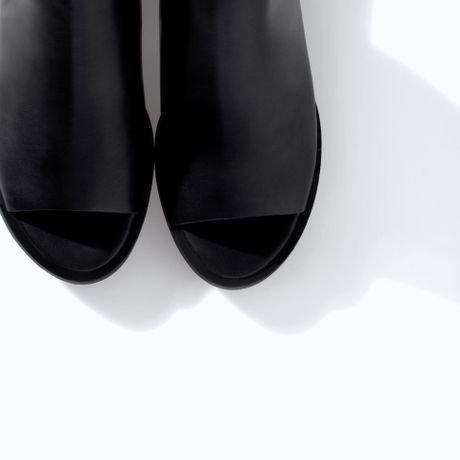 zara black sling backs