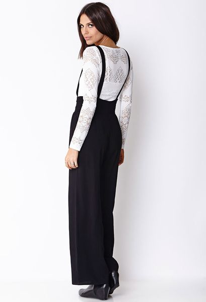 Forever 21 Gallery Girl Overalls in Black | Lyst