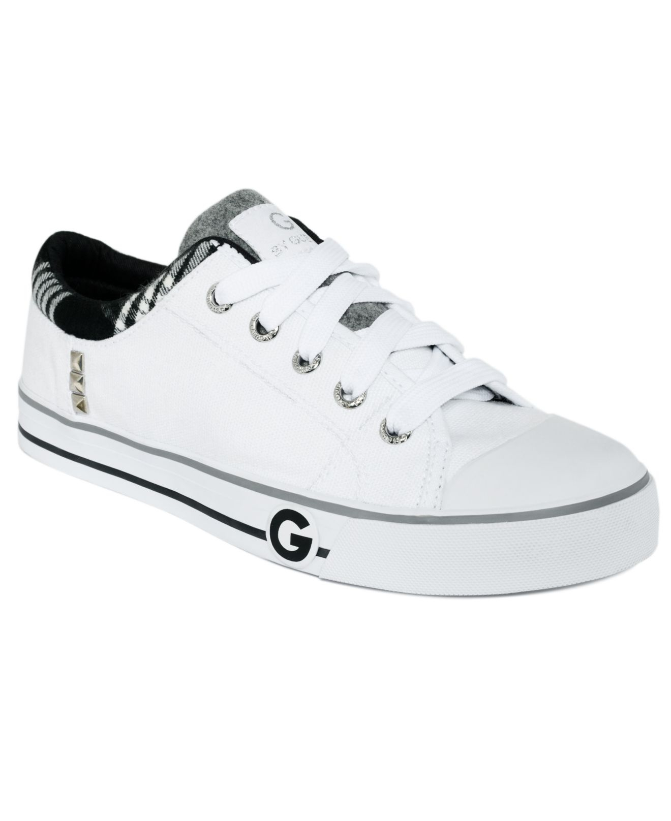 ladies white guess trainers