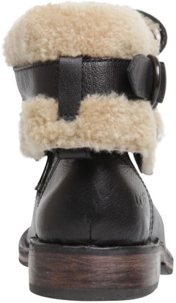 uggs black combat boots