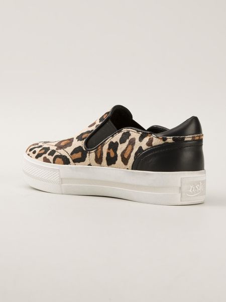 ash leopard print trainers