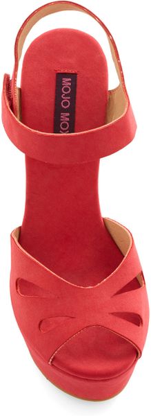 Modcloth Punch Bowl Planner Heel in Strawberry in Red - Lyst