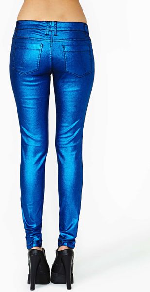 electric blue jeans