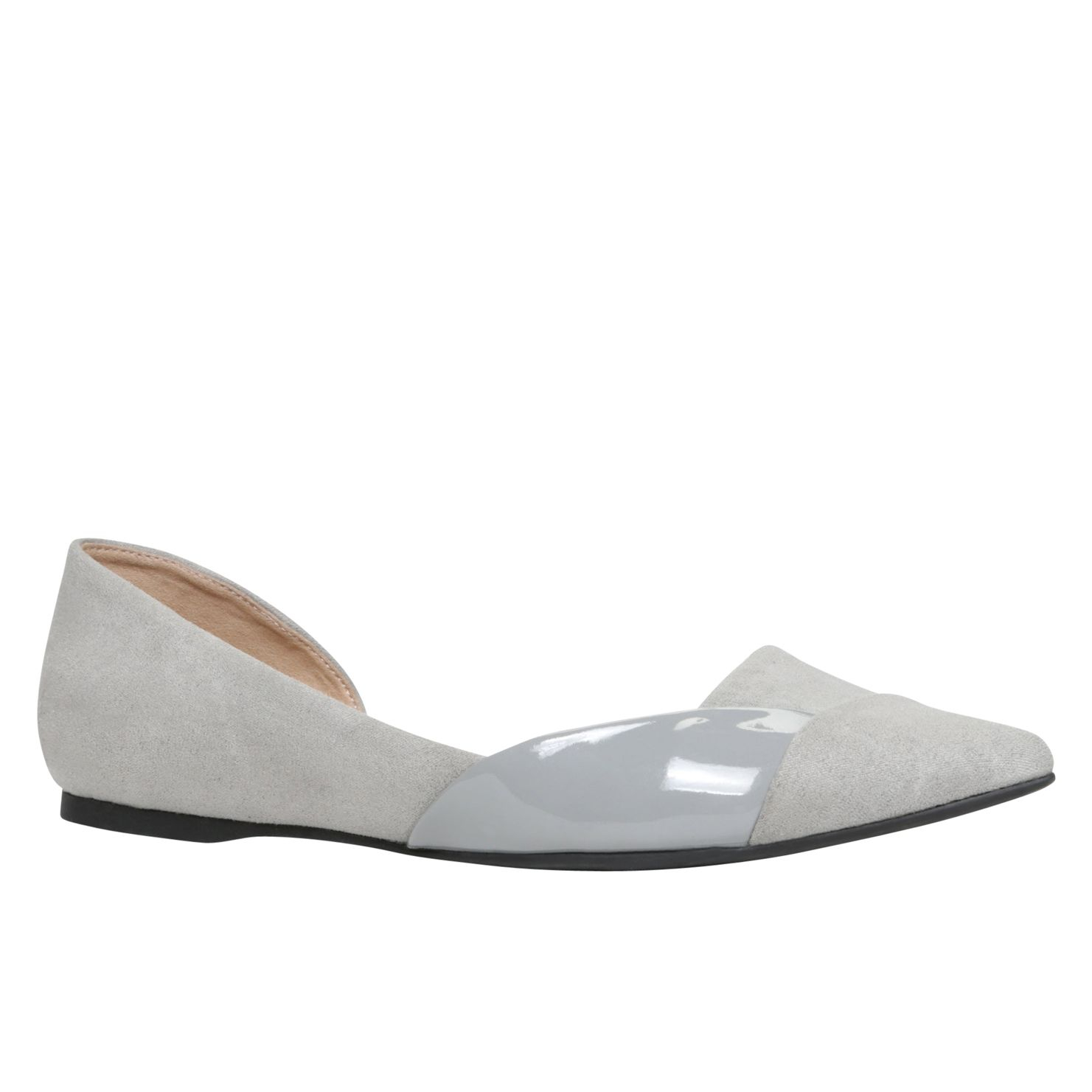 Aldo Zaci Pointed Toe Ballerina Shoes in Gray (Grey) | Lyst