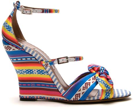 Tabitha Simmons Clara Wedge in Multicolor (multicolour) - Lyst