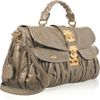 Miu Miu Matelasse Waxed Leather Tote in Beige (nude)