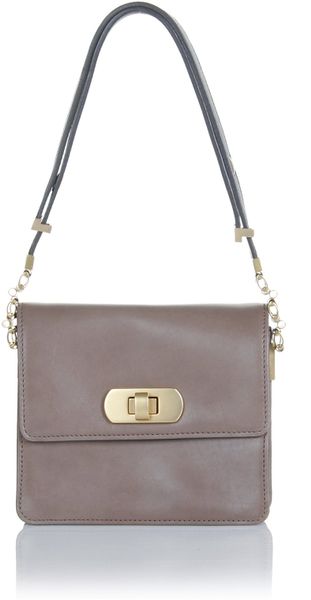 Marni Leather Shoulder Bag in Gray (grey)