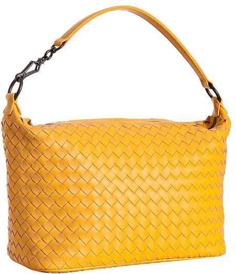 yellow woven bag