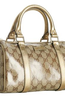 Gucci Gold Crystal Gg Joy Small Boston Bag - Lyst
