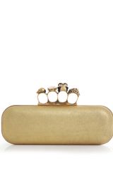Alexander McQueen Suede Knuckleduster Clutch