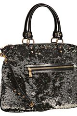 Miu Miu Silver Sequin Appliqued Large Tote