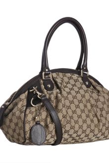 Gucci Brown Gg Canvas Sukey Medium Satchel - Lyst