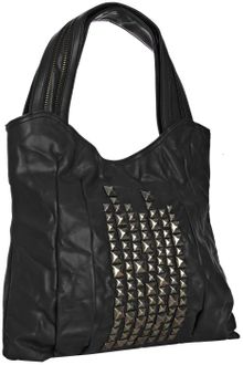 Matt & Nat Black Faux Leather Scrilla Studded Tote - Lyst