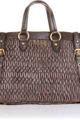 Miu Miu Matelasse Leather Tote