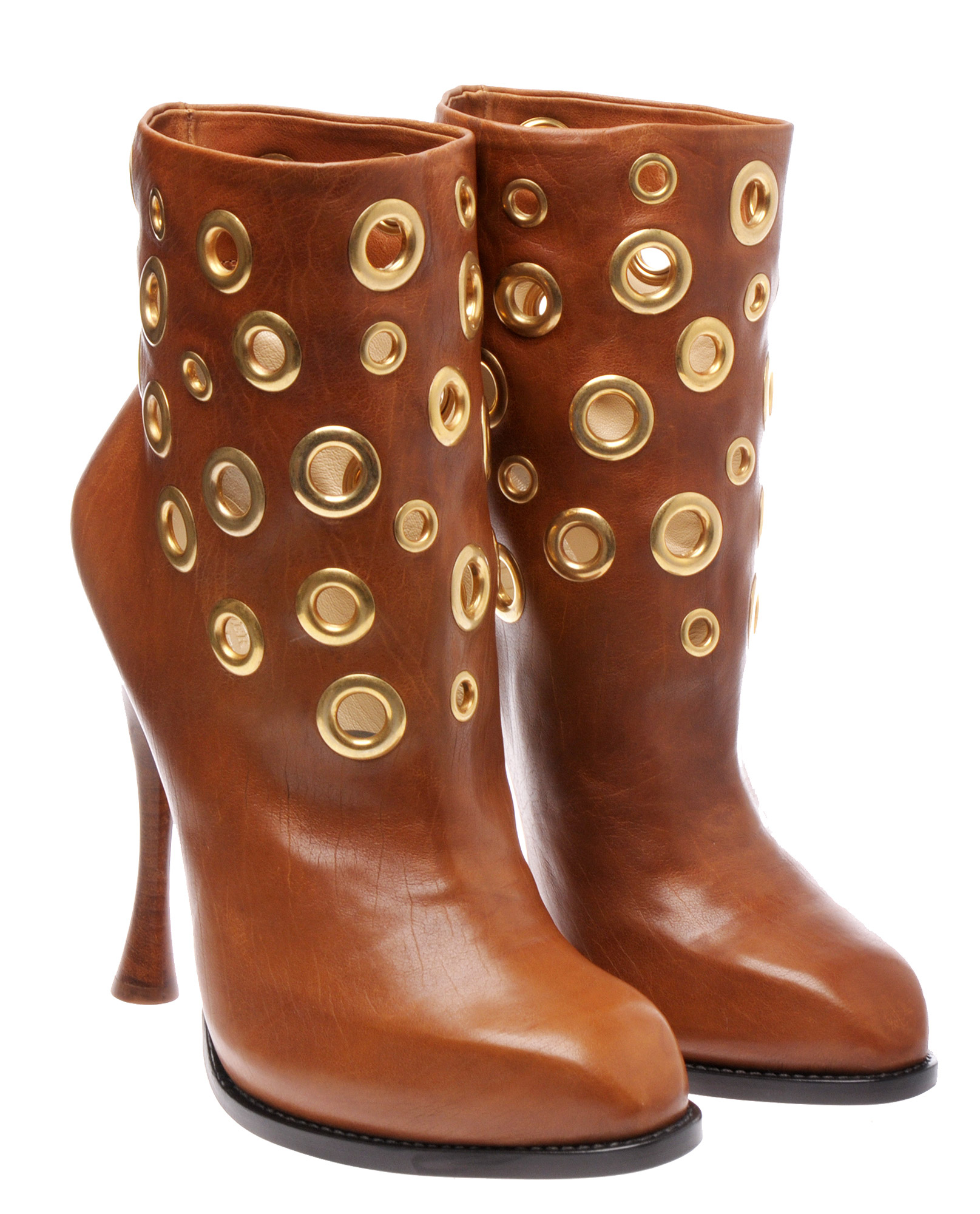 alexander mcqueen embellished leather ankle boots