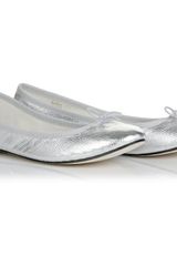 Repetto Metallic Leather Ballerinas