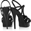 Yves Saint Laurent Tribute Calf Hair Sandals in Black - Lyst