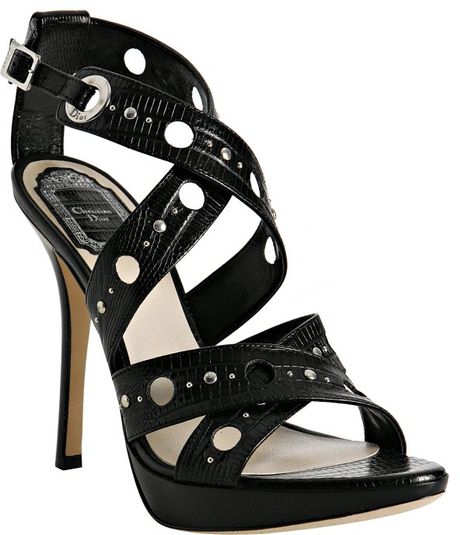 Dior Black Leather Bubble Platform Sandals in Black - Lyst