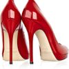Jimmy Choo Quiet Patentleather Pumps in Red - Lyst