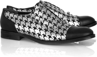 Marc Jacobs Houndstooth Leather Brogues - Lyst