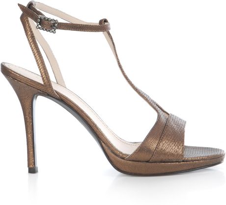 metallic evening shoes
