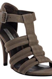 Pour La Victoire Grey Suede Erica Sandals - Lyst