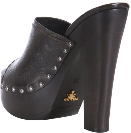leather studded clogs