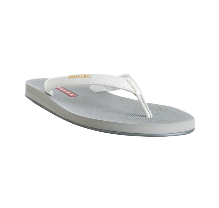prada white flat sandals