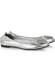 Tory Burch Reva Leather Ballerina Flats - Lyst