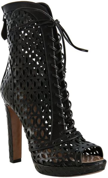 womens leather lace up bootie
