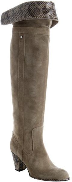 suede beige cowboy boots