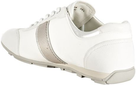 white leather canvas sneakers